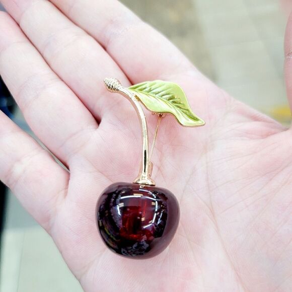 Vintage Jewelry - Brand New Cherry Pin Brooch